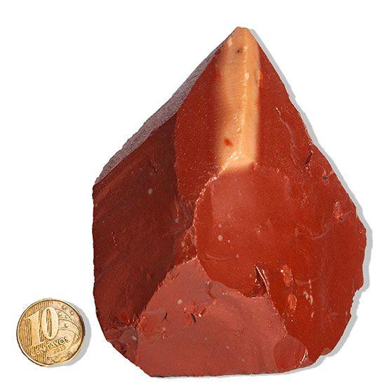 Imagem de 03 Jaspe Vermelho Pé e Bico Serrado 0,5 a 1Kg Média 10cm