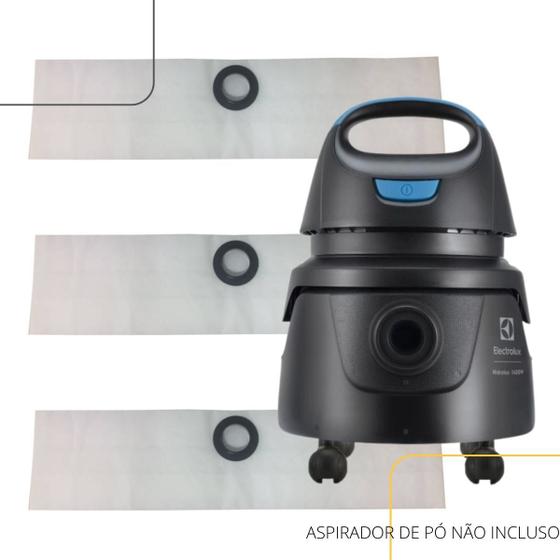 Imagem de 03 Sacos para Aspirador De Pó Electrolux Descartável Hidrolux AWD01  Refil Compatível Eletrolux