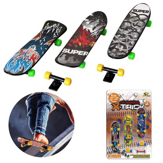 Imagem de 03 Skates De Dedo Com Acessórios X-trick - Art Brink