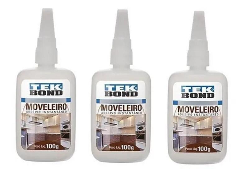 Imagem de 03 Un Cola Adesivo Instantânea Tekbond Moveleira 793 100Gr