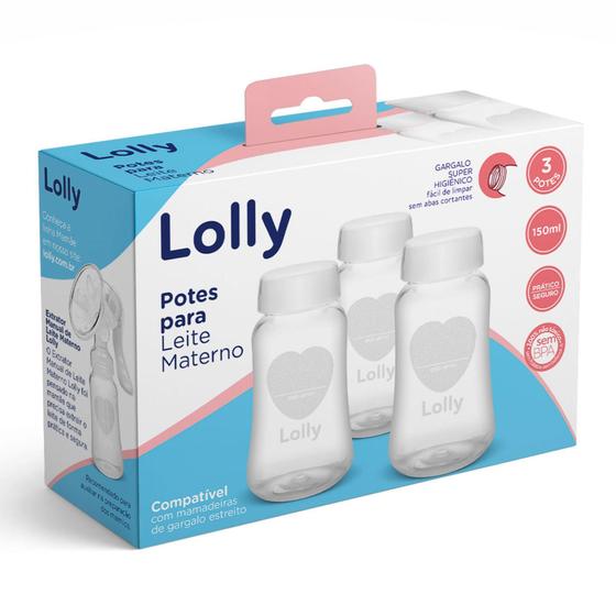 Imagem de 03 Un. Potes para Leite Materno Lolly