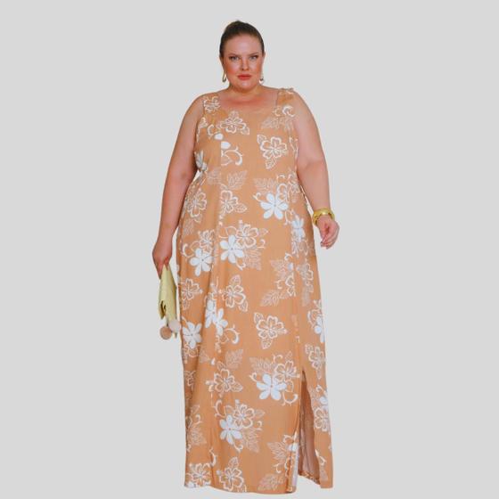 Imagem de 0349 Vestido Lastex com Alça Plus Size