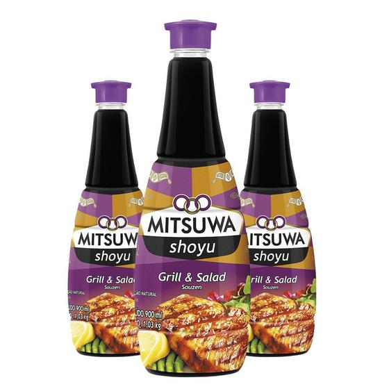 Imagem de 03Un Shoyu Mitsuwa Grill e Salada 900 Ml Comida Japonesa Oriental Sushi Sashimi Temaki