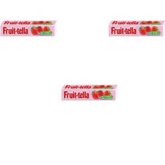 Imagem de 03x Unidades Bala Fruitella Morango Mastigável  com Vitamina C 40 gramas