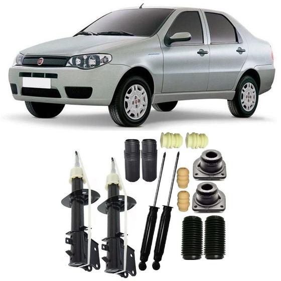 04 Amortecedores + 04 Kits Batentes Fiat Siena 2001 Até 2012 DianteiroTraseiro Menor preço em 04 Amortecedores + 04 Kits Batentes Fiat Siena 2001 Até 2012 DianteiroTraseiro