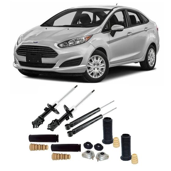 04 Amortecedores + 04 Kits Batentes Ford New Fiesta 2011 Até 2018 Dianteiro e Traseiro Menor preço em 04 Amortecedores + 04 Kits Batentes Ford New Fiesta 2011 Até 2018 Dianteiro e Traseiro