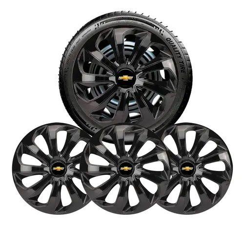 04 Calotas Esportivas Black Aro 14 Gm Chevrolet Menor preço em 04 Calotas Esportivas Black Aro 14 Gm Chevrolet