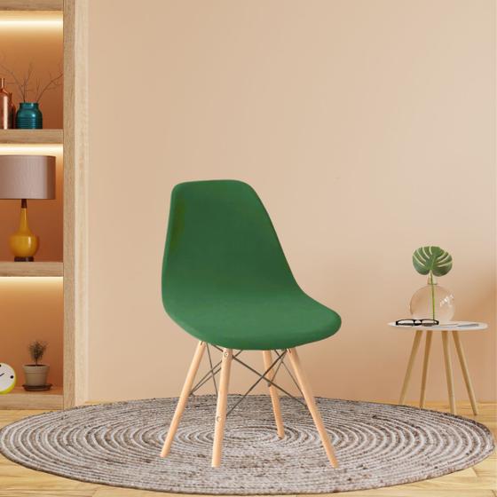 Imagem de 04 Capa De Cadeira Charles Eiffel Nordic Eames Luxo Sala Quarto Malha Gel