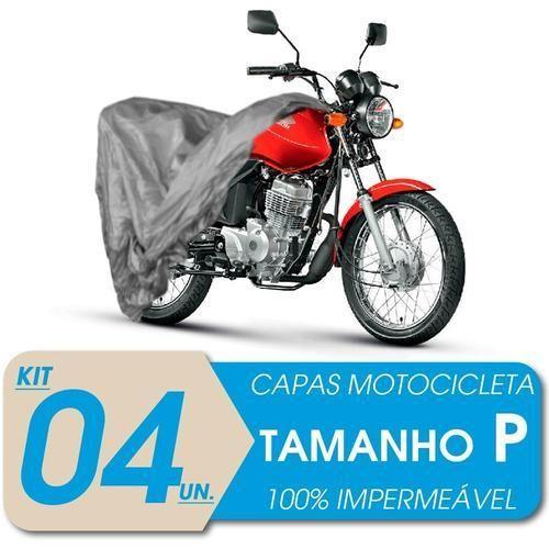 Imagem de 04 Capas Cobrir Moto Impermeável Proteção Uv P Mega Desconto