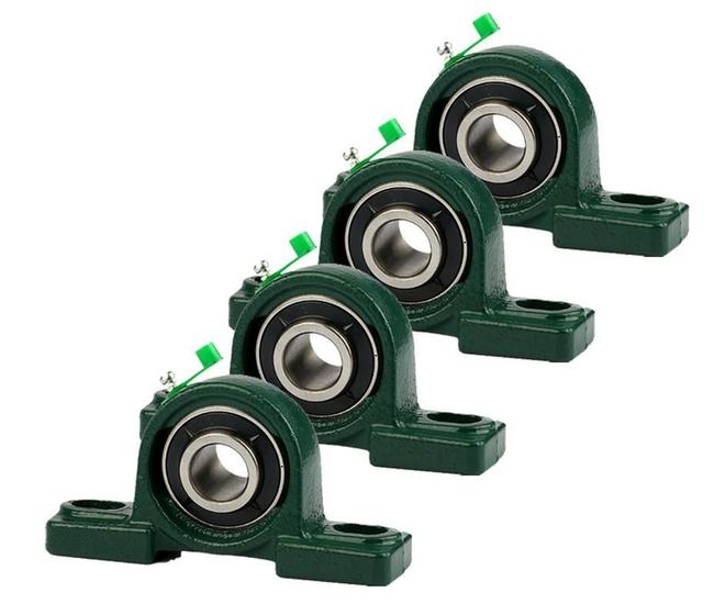 Imagem de 04 Mancal Pedestal Com Rolamento P209 45Mm