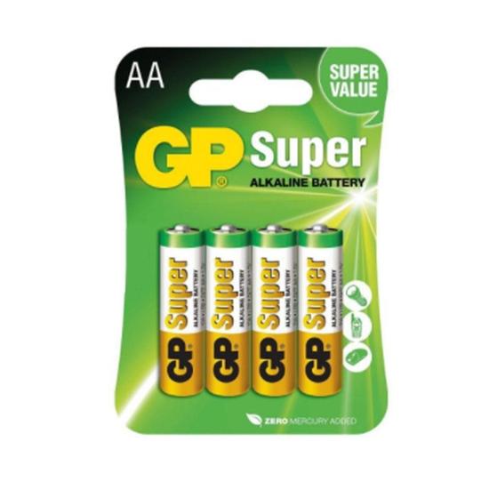 Imagem de 04 Pilhas Aa 2a C/4 Alcalina Super super alkaline forte