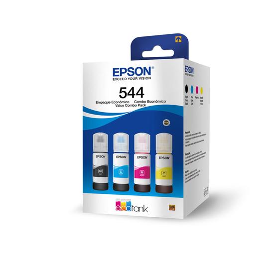 Imagem de 04 refil de tinta para epson t544 l3110 l3250 l3150.