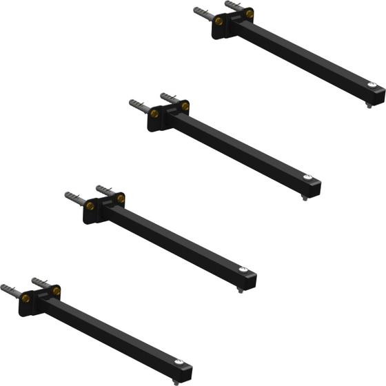 Imagem de 04 SUPORTES REFLETOR BASE RETA BRAÇO 100 cm 4 Cjts