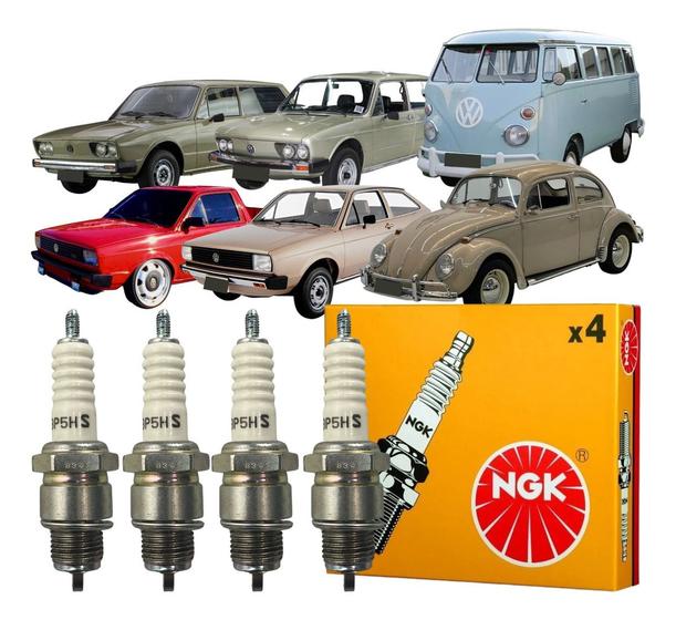 Imagem de 04 Velas Ignição Original Ngk Vw Gol Kombi Variant Fusca