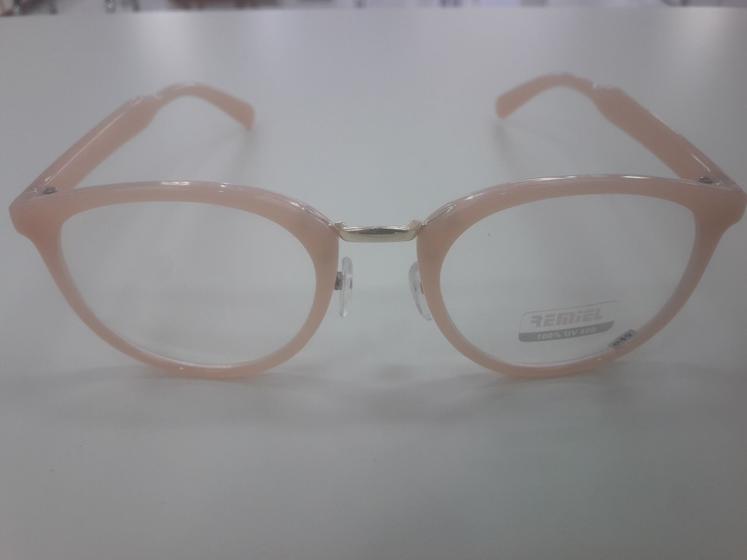 Imagem de 049-Armação Feminina  em Acetato Rosa com plaquetas de silicone