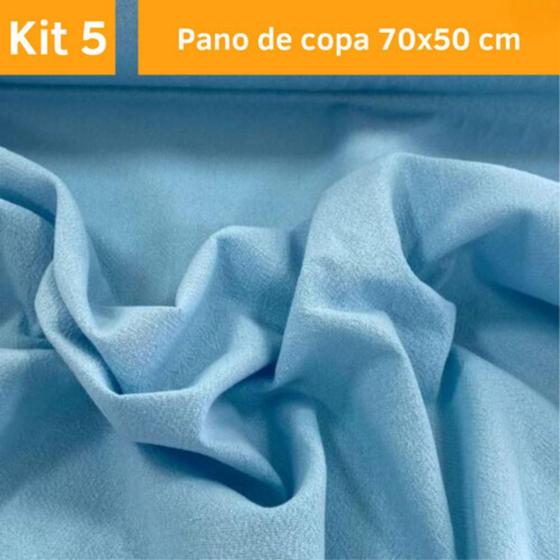 Imagem de 05 Pano De Prato Cozinha 70x50 Cm Varias Cores Liso Kit Top