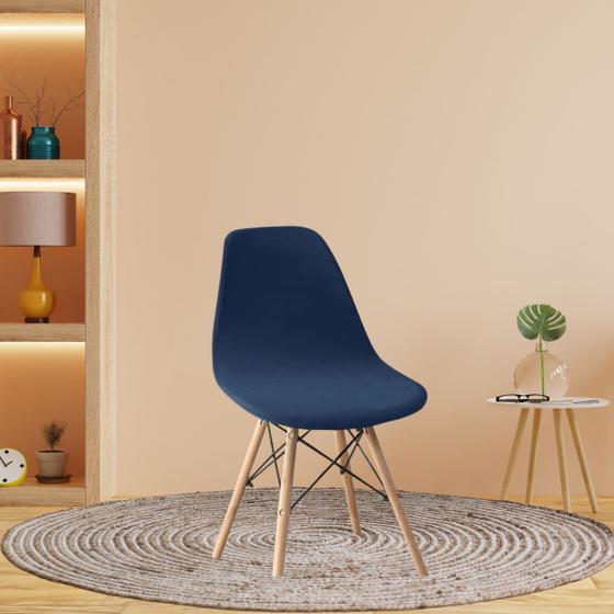 Imagem de 08 Capa De Cadeira Charles Eiffel Nordic Eames Luxo Sala Quarto Malha Gel