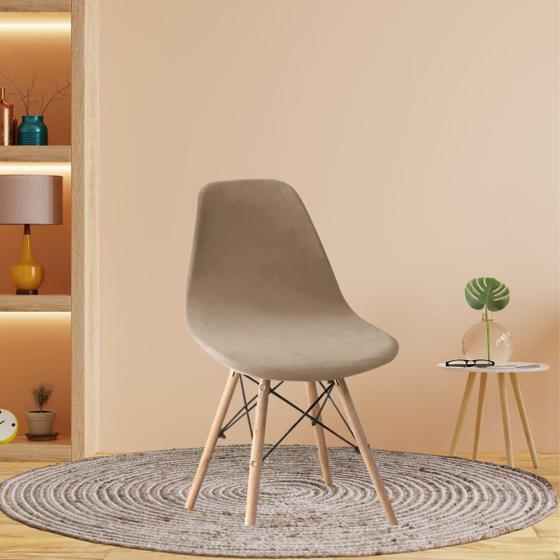 Imagem de 08 Capa De Cadeira Charles Eiffel Nordic Eames Luxo Sala Quarto Malha Gel