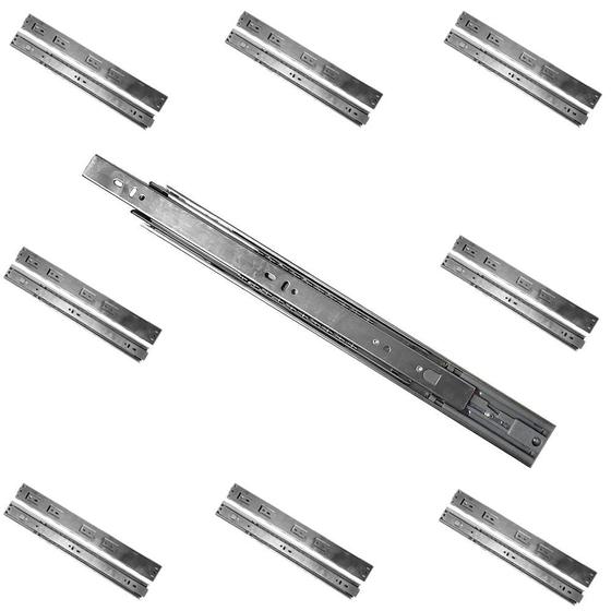 Imagem de 08 Corrediças Trilhos Telescop Push Open 400 X 45mm Abraplac
