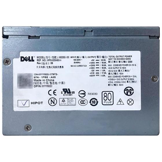 Imagem de 0YY922 Fonte ATX Para Servidor Dell T410 N525E-00 525W