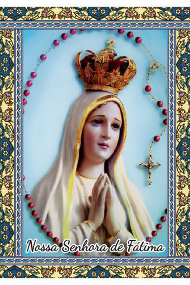 Imagem de 1.000 Santinhos N S Nossa Senhora de Fátima Milheiro (oração no verso) - 7x10 cm