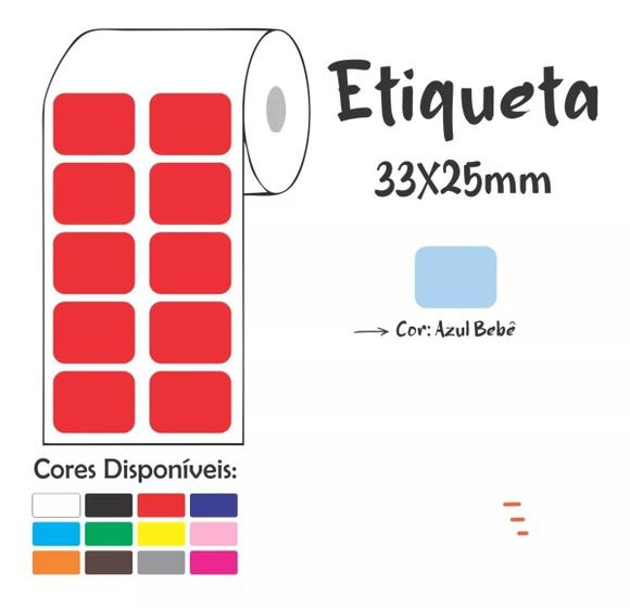 Imagem de 1.500 Etiquetas Couche 33x25 Mm 2 Colunas