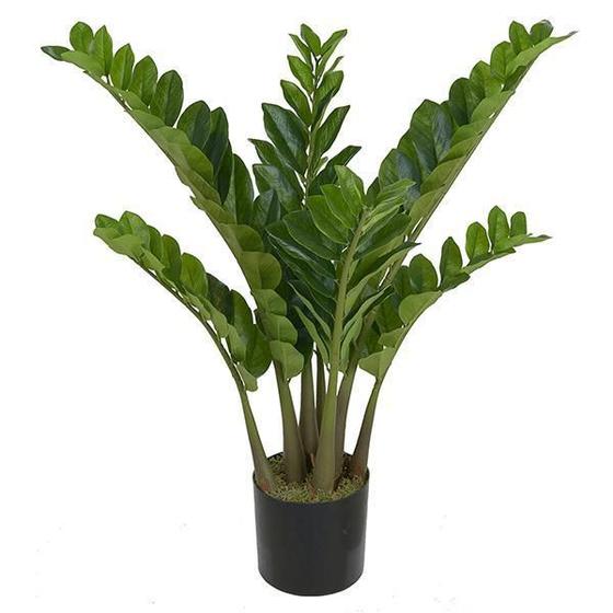 Imagem de 1 Árvore Planta Artificial Zamioculca Real Toque Flor 88Cm