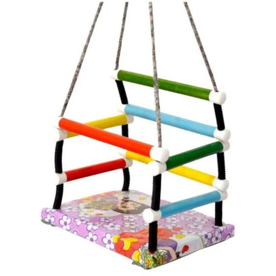 Imagem de 1 Balanço Infantil Acento Em Madeira Reforçado Kids Diversão
