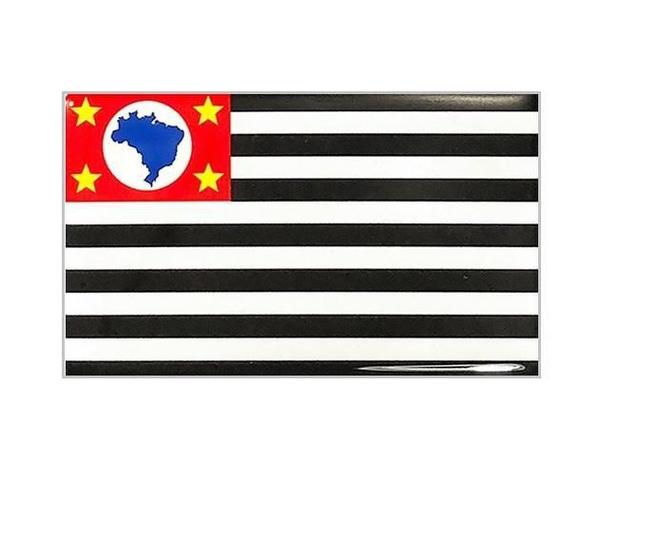 Imagem de 1 Bandeira Estado São Paulo Resinada Colante Veiculos Moto