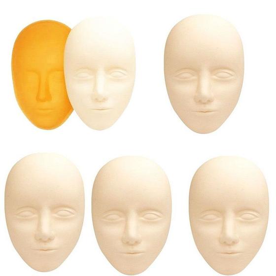 Imagem de 1 Base + 5 Refil Rosto Treino 5d Pele Artificial Micro