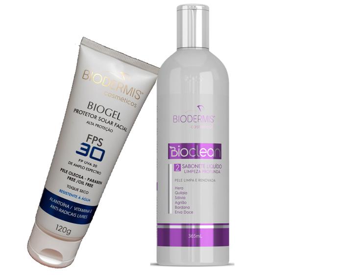 1 Biogel 30 e 1 Sabonete liquido Erva Doce 365ml Biodermis Menor preço em 1 Biogel 30 e 1 Sabonete liquido Erva Doce 365ml Biodermis