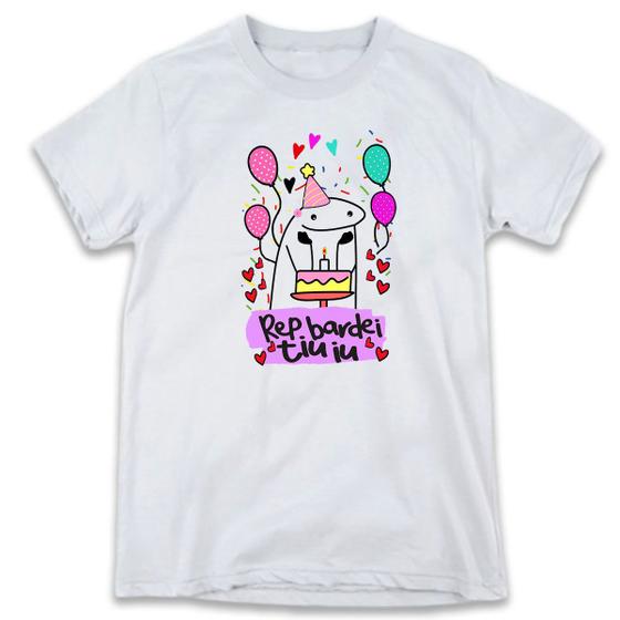 Imagem de 1 Camiseta Aniversário Flork Menina Festa Infantil Criança