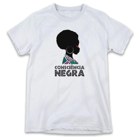 Imagem de 1 Camiseta Consciência Negra Personalizada Perfil Afro