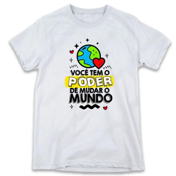 Imagem de 1 Camiseta Dia da Professora Professores Poder de Mudar o Mundo