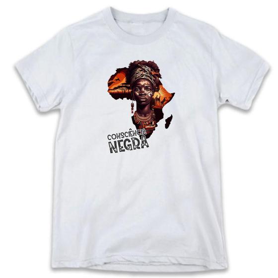 Imagem de 1 Camiseta Mapa da Africa Personalizada Consciência Negra