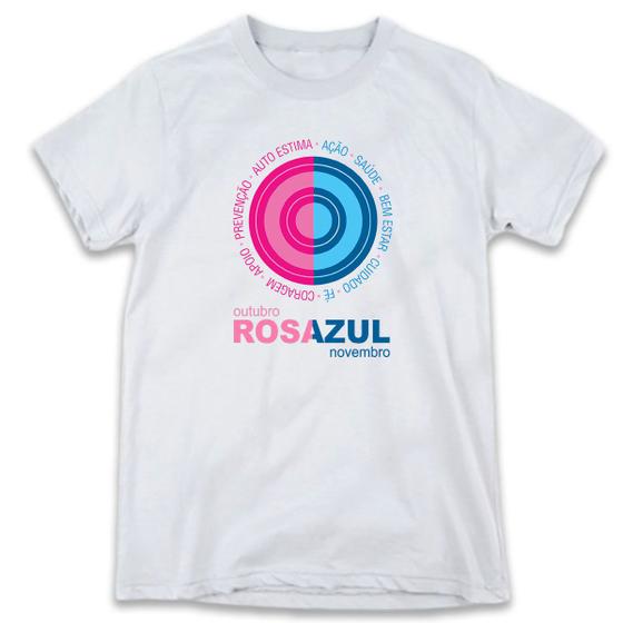 Imagem de 1 Camiseta Outubro Rosa Novembro Azul Alvo Campanha