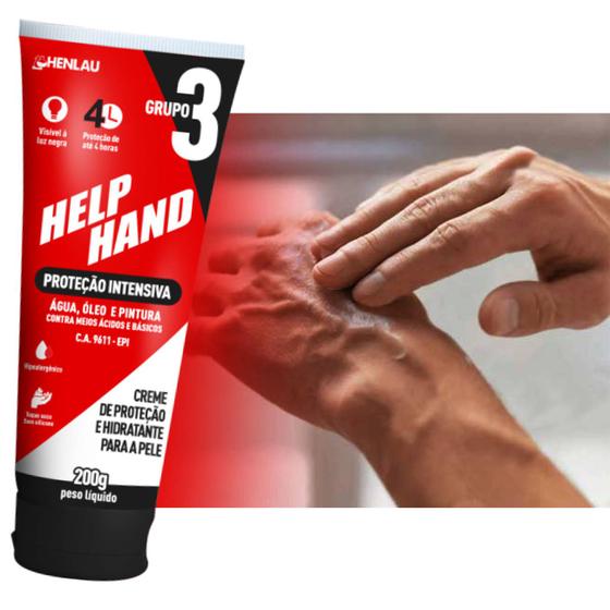 Imagem de 1 Creme Proteção Luva Química Help Hand Henlau Ca9611 200G