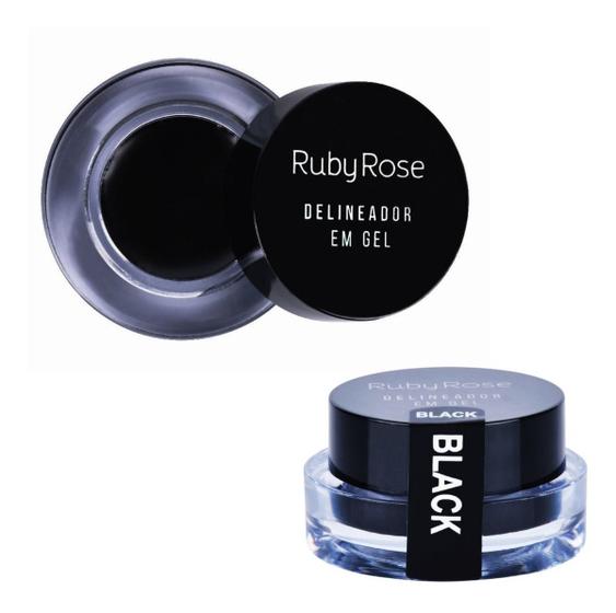 Imagem de 1 Delineador Em Gel Preto Black Ruby Rose A Prova D'água