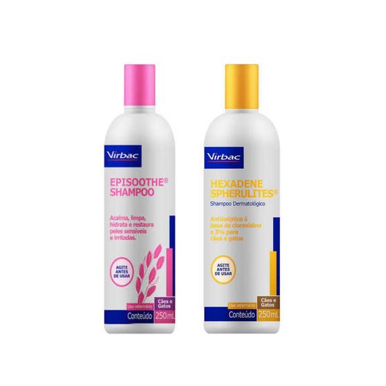 Imagem de 1 Episoothe Shampoo 250ml + 1 Hexadene Shampoo 250ml