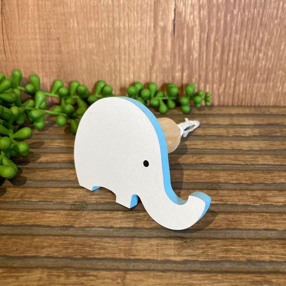 Imagem de 1 Gancho pendurador de parede Elefante Safari MDF laminado