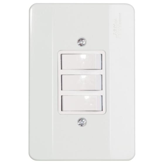 Imagem de 1 Int Simp+2Int Par 10A 250V C/Pl Mill Mec