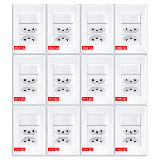 Imagem de 1 Interruptor Simples E 2 Tomada 2p+t 20a/250v Fame Kit 12