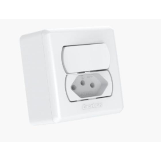 Imagem de 1 Interruptor + Tomada 2P+T 10A 250V Enerbras