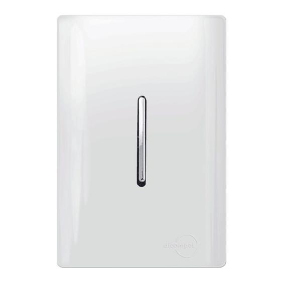 Imagem de 1 Interruptor Vertical Paralelo com Placa 4x2 + Suporte - DC-12003 - NOVARA