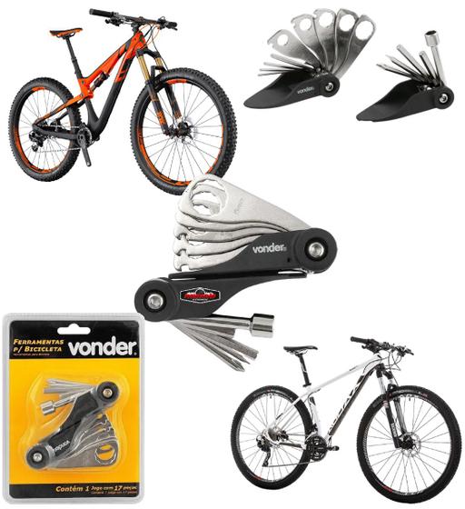 Imagem de 1 Jogo de Ferramentas Para Bicicleta 17 Peças - Vonder Mais usada e vendida do mercado Top
