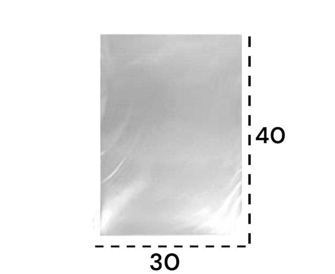 Imagem de 1 kg saco plástico bd 30x40 espessura 0,06 transparente