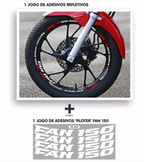 Imagem de 1 Kit Adesivo Refletivo + 1 Kit Adesivo  Ploter  - Fan 150