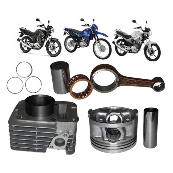 Imagem de 1 Kit Cilindro+Kit Biela Yamaha YBR 125 K 0.1 L 2V 2008 A 2015 Mahle