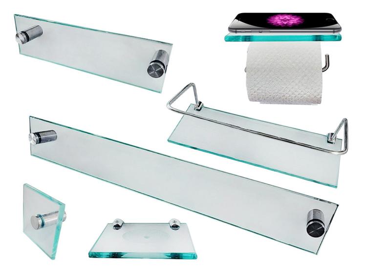 1 Kit Para Banheiro Premium (6 peças) Reto Menor preço em 1 Kit Para Banheiro Premium (6 peças) Reto