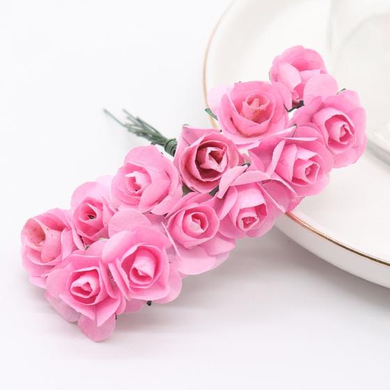 1 Pacote Flor De Papel Mini Rosa Para Artesanato / Lembrancinha De  Casamento - La Belle - Flores Artificiais - Magazine Luiza